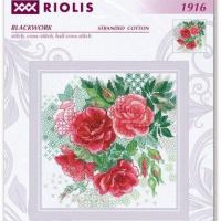 Eglantier rouge kit de blackwork riolis sr1916