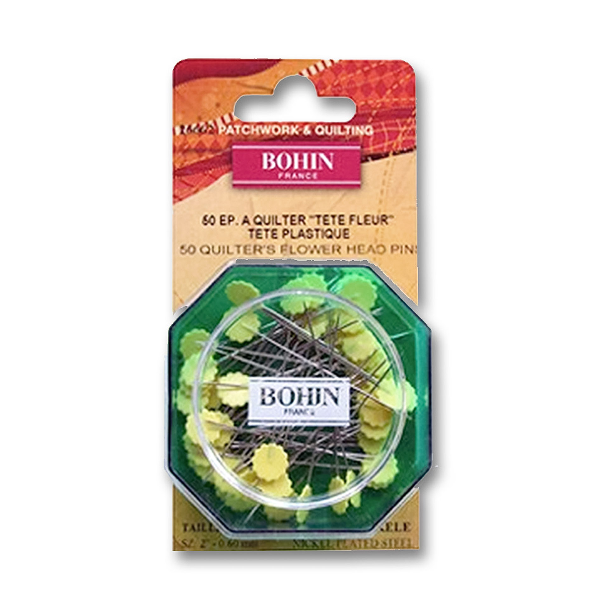 Epingles a quilter tete fleur bohin