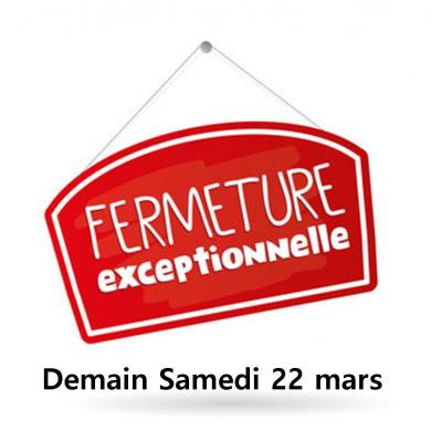 Fermeture exceptionnelle