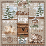 Fiche broderie le chalet sous la neige madame la fee