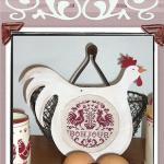 Fiche de broderie au points comptes poli coq rv 190 isabelle haccourt vautier