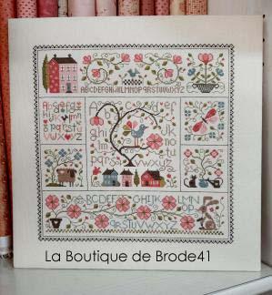 Fiche de broderie compositionflorale jardin prive sulta hardanger 1