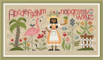 Fiche de broderie dame nature de l ete ft101 jardin prive 1