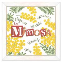 Fiche de broderie le mimosa j022 de chez lilipoints