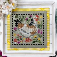 Fiche de broderie spring chicken poulette printemps tiny modernist