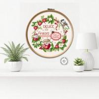 Fiche ou kit de point de croix delice de fraises annick abrial 4