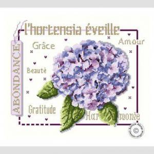Fiche ou kit de point de croix l hortensia annick abrial