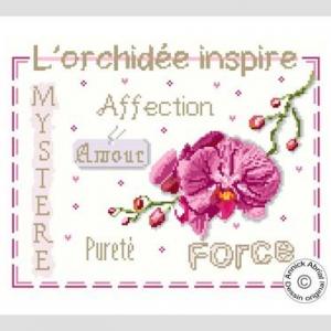 Fiche ou kit de point de croix l orchidee annick abrial
