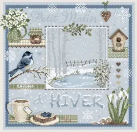 Fiche ou kit de point de croix petit matin d hiver 188 madame la fee