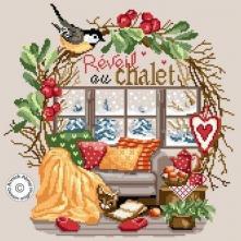 Fiche ou kit de point de croix reveil au chalet annick abrial 1