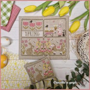 Fiche ou kit de point de croix spring notes crocette a gogo