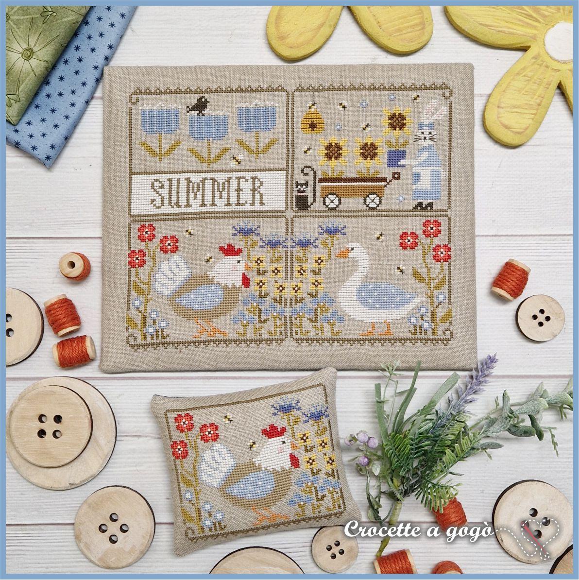 Fiche ou kit de point de croix summer notes crocette a gogo 1