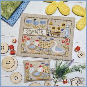 Fiche ou kit de point de croix summer notes crocette a gogo 2