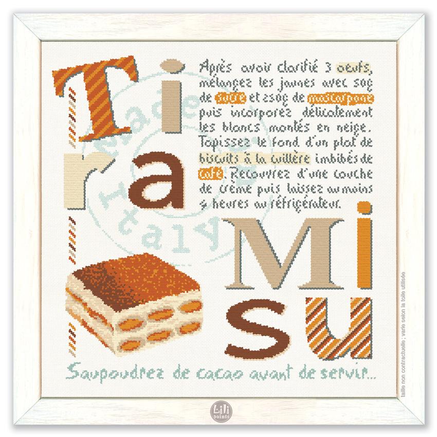 Fiche ou kits le tiramisu g056 fiche ou kits de points de croix lilipoints