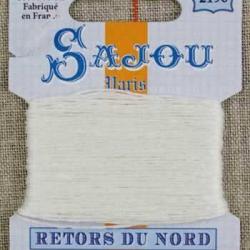 Fil à broder Retors du Nord Sajou carte 20 m - n°2196 Ivoire