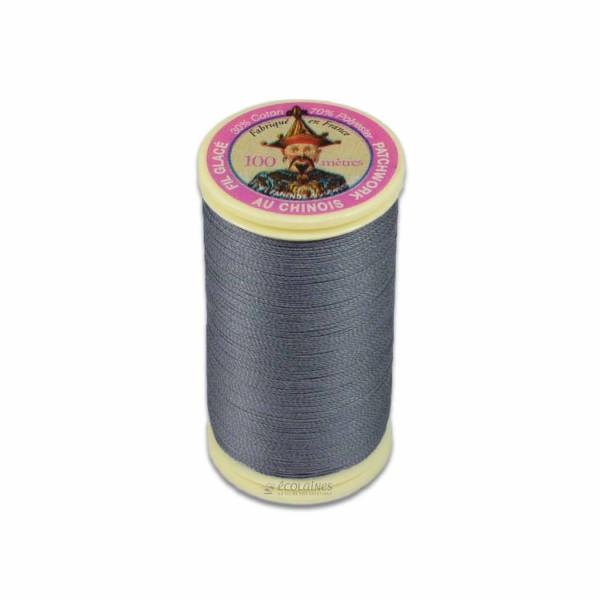 Fil a quilter au chinois 140 bleu gris