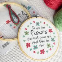 Fleurs kc07 kit a broder debutant lilipoints a