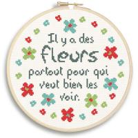 Fleurs kc07 kit a broder debutant lilipoints