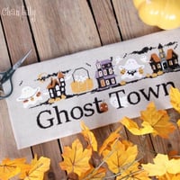 Ghost town ville fantome fiche ou kit de point de croix madame chantilly 2