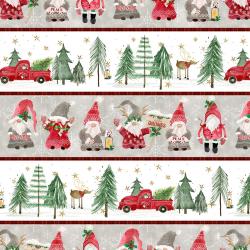 Tissu Patchwork Gnomes Home Tree Farm 4705MU