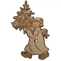 Bouton Ange avec Sapin GUN027