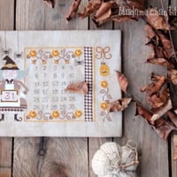 Halloween countdown compte a rebours d halloween fiche ou kit de point de croix madame chantilly 1