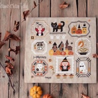Halloween quaker fiche ou kit de point de croix madame chantilly 1