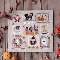 Halloween quaker fiche ou kit de point de croix madame chantilly 2