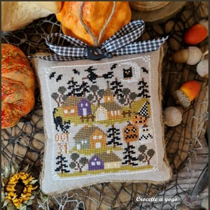 Halloween tiny village fiche ou kit de point de croix crocette a gogo