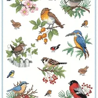 Heimische vogel oiseaux de la foret 147 lindner s kreuzstiche 2