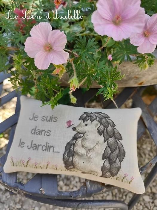 Herisson je suis dans le jardin fiche de broderie le lin d isabelle 2