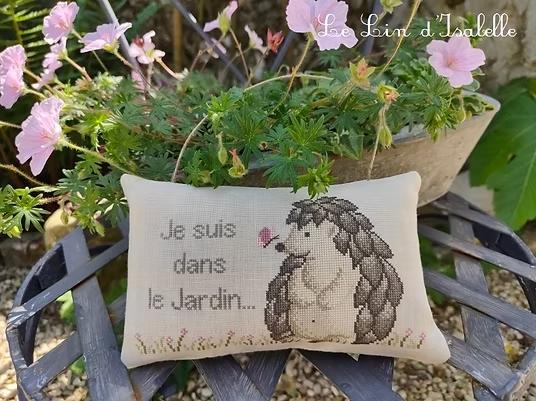 Herisson je suis dans le jardin fiche de broderie le lin d isabelle