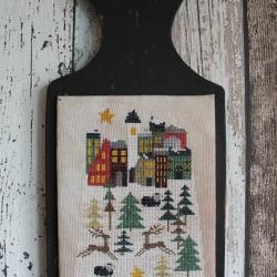 Hilltop Village in Winter T#2005 Thistles