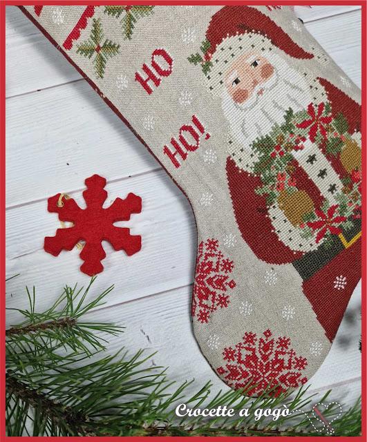 Ho ho ho christmas stocking fiche ou kit de point de croix crocette a gogo5