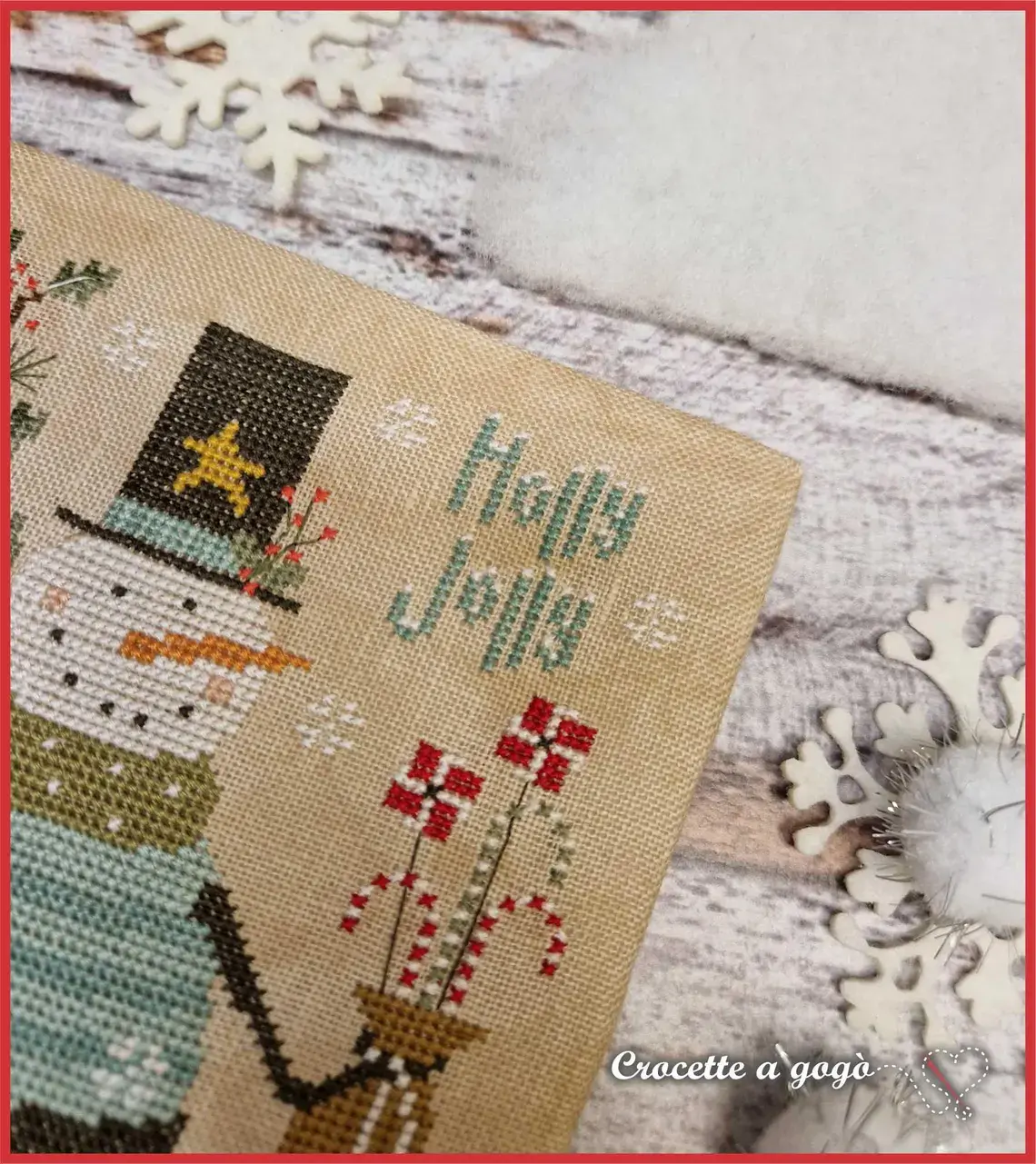 Holly jolly fiche ou kit de point de croix crocette a gogo 3