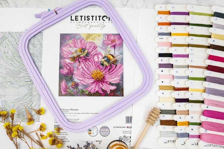 Honey blooms fleurs de miel kit de point de croix letistitch sletil9933 3