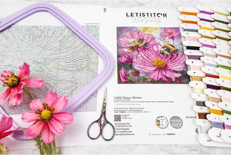 Honey blooms fleurs de miel kit de point de croix letistitch sletil9933 4