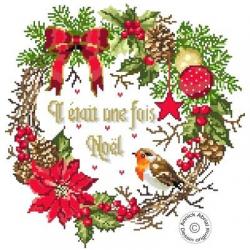 Fiche de broderie il etait une fois noel annick abriarl