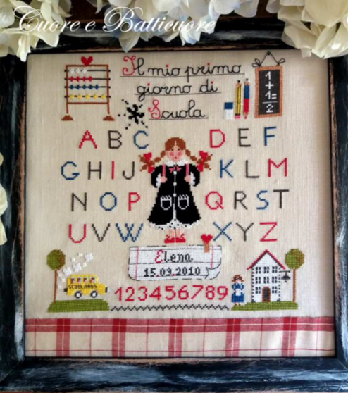 Il mio primo giorno di scuola bambina