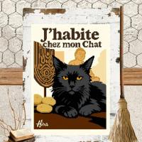J habite chez mon chat af07 fiche ou kits de points de croix isabelle haccourt vautier1