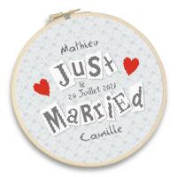 Just married m018 lilipoints fiche broderie mariage