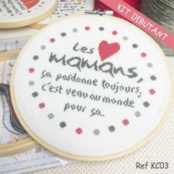 Kit à Broder Débutant, Les Mamans KC02 Lilipoints