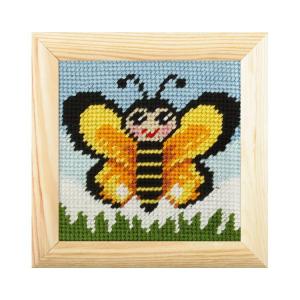 Kit de broderie demi point de croix abeille sa6707
