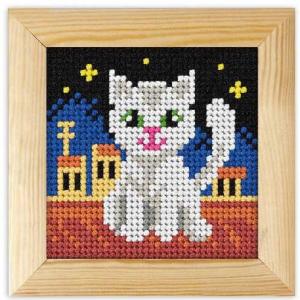 Kit de broderie demi point de croix chat sa6714