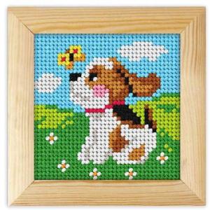 Kit de broderie demi point de croix chien sa6713 1