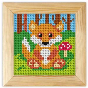 Kit de broderie demi point de croix renard sa6718