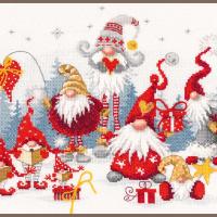 Kit de broderie reunion de noel point comptes pn 0195759 vervaco 2