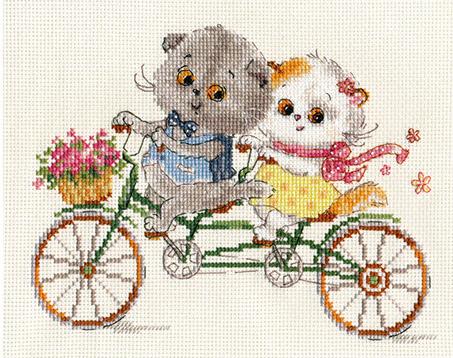 Kit de point de croix basik et lili c est un jour heureux alisa s0 179