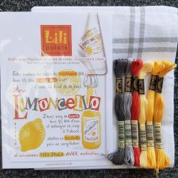 **KIT** Limoncello G041 Lilipoints avec Torchon Graziano et Fils DMC