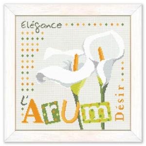 L arum lilipoints fiche broderie collection jardin